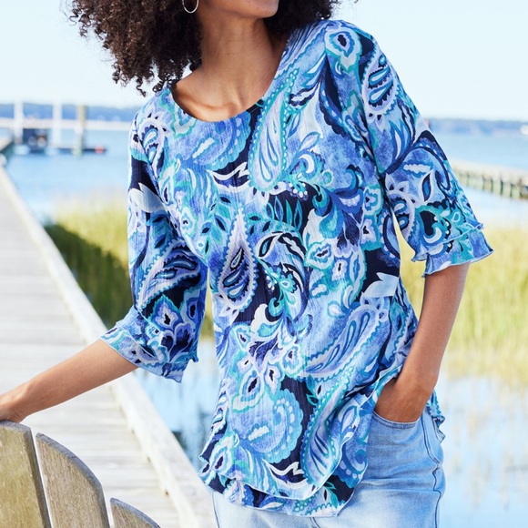Soft Surroundings Tops - Soft Surroundings Siesta Key Tunic Gauzy Cotton